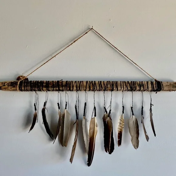 Feather Wind-chime Made From Driftwood